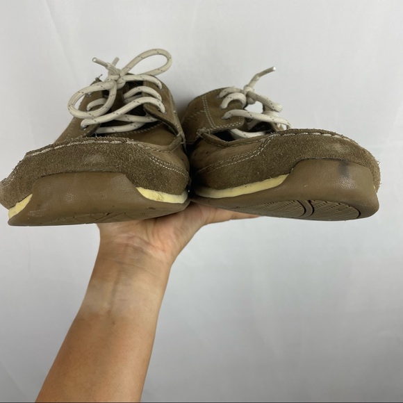 Clark men’s suede leather boat shoe lace tie 11/12 - Picture 4 of 9